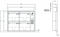 Preview: RENZ Briefkastenanlage Unterputz, RS3000, Kastenformat 370x330x145mm, mit Klingel - & Lichttaster und Vorbereitung Gegensprechanlage, 4-teilig, Renz Nummer 10-0-35148