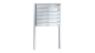 Mobile Preview: RENZ Briefkastenanlage freistehend, Basic B, Edelstahl V4A, Kastenformat 370x110x270mm, mit Klingel - & Lichttaster und Vorbereitung Gegensprechanlage, 10-teilig, zum Einbetonieren