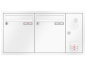 Mobile Preview: RENZ Briefkastenanlage Unterputz, Eckrahmen, Kastenformat 260x330x100mm, mit Klingel - & Lichttaster und Vorbereitung Gegensprechanlage, 2-teilig, Renz Nummer 10-0-25101