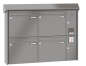 Mobile Preview: RENZ Briefkastenanlage Aufputz Prisma Kastenformat 370x330x100mm, mit Klingel - & Lichttaster und Vorbereitung Gegensprechanlage, 4-teilig, Renz Nummer 10-0-25220