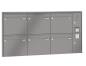 Mobile Preview: RENZ Briefkastenanlage Aufputz Quadra Kastenformat 370x330x100mm, mit Klingel - & Lichttaster und Vorbereitung Gegensprechanlage, 6-teilig, Renz Nummer 10-0-25830