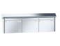 Mobile Preview: RENZ Briefkastenanlage Aufputz Prisma Edelstahl V4A Kastenformat 370x330x100mm, 3-teilig, Renz Nummer 10-0-25840