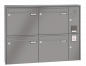Preview: RENZ Briefkastenanlage Aufputz Quadra Kastenformat 370x330x145mm, mit Klingel - & Lichttaster und Vorbereitung Gegensprechanlage, 4-teilig, Renz Nummer 10-0-35941