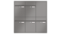 Preview: RENZ Briefkastenanlage Unterputz, Renz Plan, Kastenformat 300x440x160mm, 5-teilig, Renz Nummer 60-0-60301
