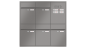 Preview: RENZ Briefkastenanlage Unterputz, Renz Plan, Kastenformat 300x440x160mm, mit Klingel - & Lichttaster und Vorbereitung Gegensprechanlage, 5-teilig, Renz Nummer 60-0-60313