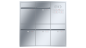 Preview: RENZ Briefkastenanlage Unterputz, Renz Plan, Edelstahl V4A, Kastenformat 300x440x160mm, mit Klingel - & Lichttaster und Vorbereitung Gegensprechanlage, 5-teilig, Renz Nummer 60-0-60319