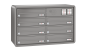 Mobile Preview: RENZ Briefkastenanlage Aufputz, RS4000, Kastenformat 370x110x270mm, mit Klingel - & Lichttaster und Vorbereitung Gegensprechanlage, 7-teilig