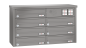Mobile Preview: RENZ Briefkastenanlage Aufputz, Tetro, Kastenformat 370x110x270mm, mit Klingel - & Lichttaster und Vorbereitung Gegensprechanlage, 7-teilig