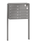 Mobile Preview: RENZ Briefkastenanlage freistehend, RS4000, Kastenformat 370x110x270mm, 8-teilig, zum Einbetonieren, Vorbereitung Gegensprechanlage