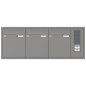 Preview: RENZ Briefkastenanlage Unterputz, Eckrahmen, Kastenformat 260x330x100mm, mit Klingel - & Lichttaster und Vorbereitung Gegensprechanlage, 3-teilig, Renz Nummer 10-0-25131