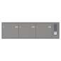 Preview: RENZ Briefkastenanlage Unterputz, Eckrahmen, Kastenformat 370x330x145mm, mit Klingel - & Lichttaster und Vorbereitung Gegensprechanlage, 3-teilig, Renz Nummer 10-0-35133