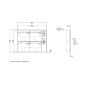 Preview: RENZ Briefkastenanlage Unterputz, Eckrahmen, Kastenformat 370x330x145mm, mit Klingel - & Lichttaster und Vorbereitung Gegensprechanlage, 4-teilig, Renz Nummer 10-0-35134