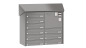 Preview: RENZ Briefkastenanlage Aufputz, Verkleidung Prisma, Kastenformat 370x110x270mm, 9-teilig, Vorbereitung Gegensprechanlage