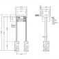 Preview: RENZ Briefkastenanlage freistehend, PRISMA, Kastenformat 370x110x270mm, 1-teilig, zum Einbetonieren