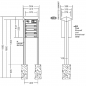 Preview: RENZ Briefkastenanlage freistehend, PRISMA, Kastenformat 370x110x270mm, 4-teilig, zum Einbetonieren