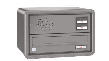 RENZ Briefkastenanlage Aufputz, RS4000, Kastenformat 370x110x270mm, mit Klingel - & Lichttaster und Vorbereitung Gegensprechanlage, 1-teilig