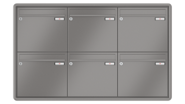 RENZ Briefkastenanlage Unterputz, RS3000, Kastenformat 370x330x145mm, 6-teilig, Renz Nummer 10-0-34117