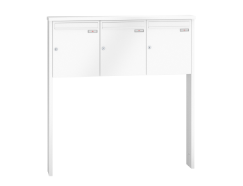 RENZ Briefkastenanlage freistehend, Tetro, Kastenformat 370x440x145mm, 3-teilig, zum Einbetonieren, Renz Nummer 10-0-10184