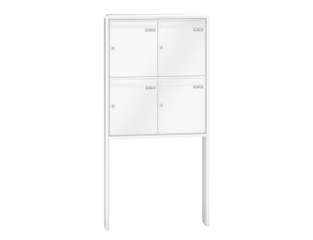 RENZ Briefkastenanlage freistehend, RS2000, Kastenformat 370x440x145mm, 4-teilig, zum Einbetonieren, Renz Nummer 10-0-10396