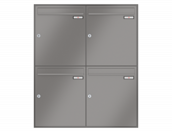 RENZ Briefkastenanlage Unterputz, Schattenfugenrahmen, Kastenformat 370x440x145mm, 4-teilig, Renz Nummer 10-0-35039