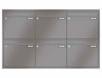 RENZ Briefkastenanlage Unterputz, Eckrahmen, Kastenformat 370x330x145mm, 6-teilig, Renz Nummer 10-0-35105