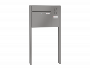 RENZ Briefkastenanlage freistehend, Renz Plan, Kastenformat 400x440x160mm, mit Klingel - & Lichttaster und Vorbereitung Gegensprechanlage, 1-teilig, Renz Nummer 60-0-60066