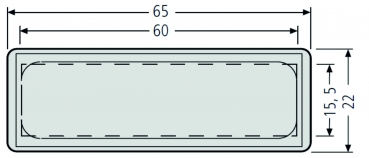 Renz Namensschild für Briefkastenklappe, Einbau ab 1978, Renz Nummer 97-9-82033