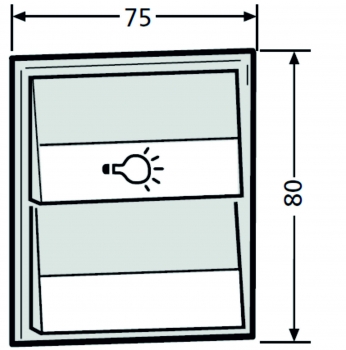 Renz Tastenmodul 2-tlg., 1 Lichttaster & 1 Klingeltaster, inkl. Beleuchtung, Renz Nummer 97-9-85274