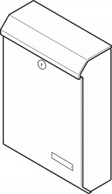 Renz Einzelkasten Canto, Aufhängebriefkasten 270x405x118mm, Renz Nummer 17-0-17171