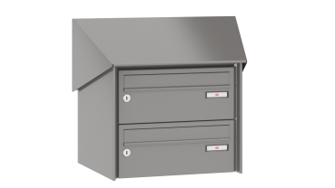 RENZ Briefkastenanlage Aufputz, Verkleidung Prisma, Kastenformat 370x165x270mm, 2-teilig