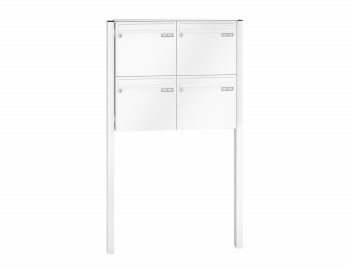 RENZ Briefkastenanlage freistehend, Basic B, Kastenformat 370x330x145mm, 4-teilig, zum Einbetonieren, Renz Nummer 10-0-10003