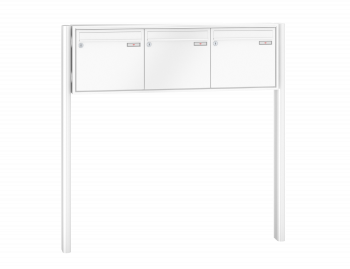 RENZ Briefkastenanlage freistehend, Quadra, Kastenformat 370x330x145mm, 3-teilig, zum Einbetonieren, Renz Nummer 10-0-10311