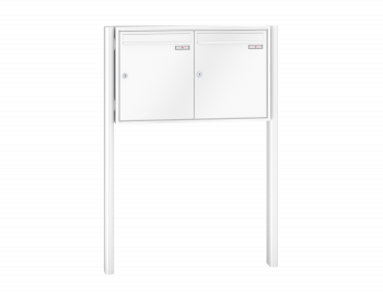 RENZ Briefkastenanlage freistehend, Quadra, Kastenformat 370x440x145mm, 2-teilig, zum Einbetonieren, Renz Nummer 10-0-10316