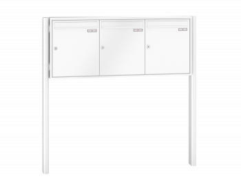 RENZ Briefkastenanlage freistehend, Quadra, Kastenformat 370x440x145mm, 3-teilig, zum Einbetonieren, Renz Nummer 10-0-10317