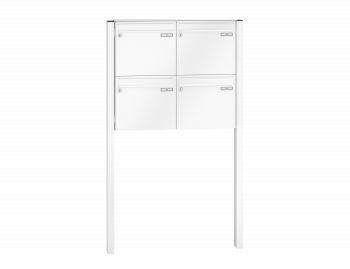 RENZ Briefkastenanlage freistehend, Basic B, Kastenformat 370x330x100mm, 4-teilig, zum Einbetonieren, Renz Nummer 10-0-25046