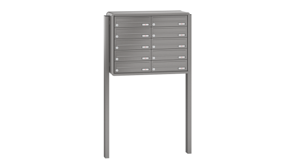 RENZ Briefkastenanlage freistehend, RS4000, Kastenformat 370x110x270mm, 10-teilig, zum Einbetonieren