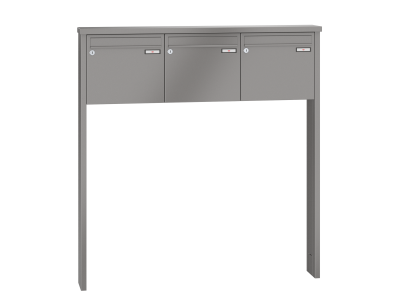 RENZ Briefkastenanlage freistehend, Tetro, Kastenformat 370x330x145mm, 3-teilig, zum Einbetonieren, Renz Nummer 10-0-10178