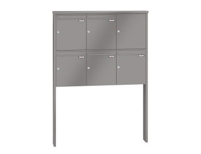 RENZ Briefkastenanlage freistehend, Tetro, Kastenformat 370x440x145mm, 5-teilig, zum Einbetonieren, Renz Nummer 10-0-10186