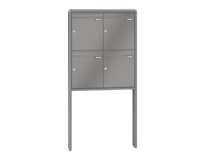 RENZ Briefkastenanlage freistehend, RS2000, Kastenformat 370x440x145mm, 4-teilig, zum Einbetonieren, Renz Nummer 10-0-10396