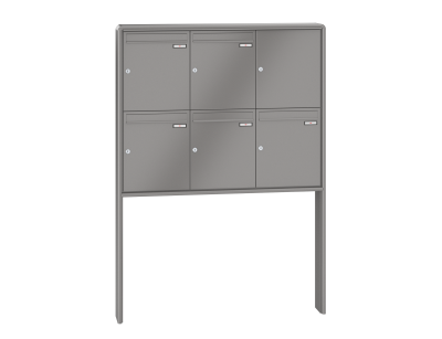 RENZ Briefkastenanlage freistehend, RS2000, Kastenformat 370x440x145mm, 5-teilig, zum Einbetonieren, Renz Nummer 10-0-10397