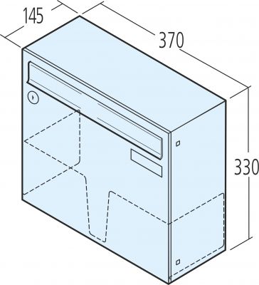 Renz Wandbriefkasten Einzelkasten Classic Edelstahl Kasten 370x330x145 RENZ Nummer 17-1-49243