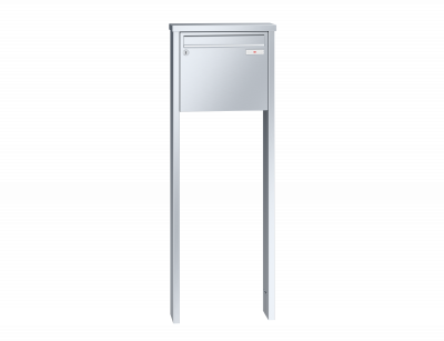 RENZ Briefkastenanlage freistehend, Tetro, Edelstahl, Kastenformat 370x330x145mm, 1-teilig, zum Einbetonieren, Renz Nummer 10-0-10227