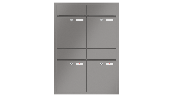 RENZ Briefkastenanlage Unterputz, Renz Plan, Kastenformat 300x440x160mm, 4-teilig, Renz Nummer 60-0-60300