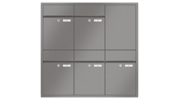 RENZ Briefkastenanlage Unterputz, Renz Plan, Kastenformat 300x440x160mm, 5-teilig, Renz Nummer 60-0-60301