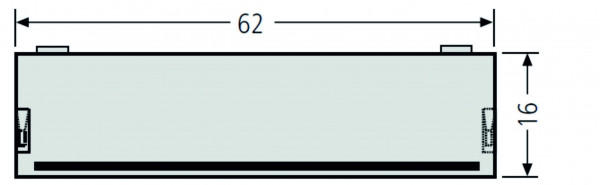Renz Namensschildabdeckung f. Tastenmodul, 62x16mm, Renz Nummer 97-9-82046 "Auslaufmodell"