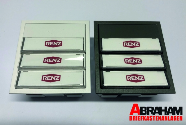Renz Tastenmodul mit 3 Klingeltaster weiß RENZ Nummer 97-9-85271 