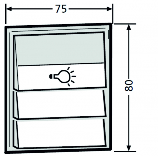 Renz Tastenmodul 3-tlg., 1 Lichttaster & 2 Klingeltaster, inkl. Beleuchtung, Renz Nummer 97-9-85275