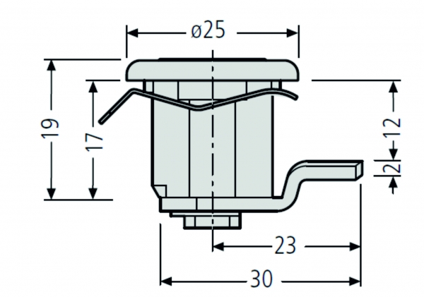 Renz passendes Zylinderschloss R1, passend für Schloss RE ( 97-9-95085 ), Einbau ab 1990