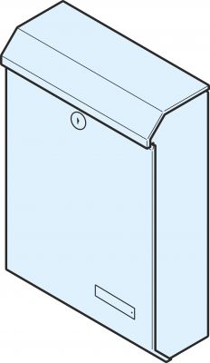 Renz Einzelkasten Canto, Aufhängebriefkasten aus Edelstahl V4A 270x405x118mm, Renz Nummer 17-0-17173