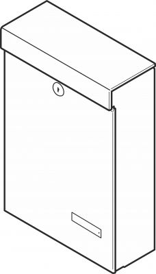 Renz Aufhängekasten Cubico, Kasten aus Stahl 270x405x118mm, Renz Nummer 17-0-17141  RAL 9016 Verkehrsweiß oder RAL 9007 Graualuminum